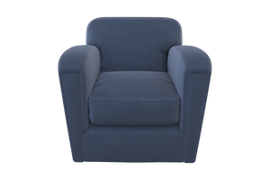 Moss Home Coco Chair - Modern Classic Club Chair Redefined For Ultimate Comfort And Timeless Elegance Indigo 54% Polyester 36% Viscose 10% Linen Coco-cha-33-offind