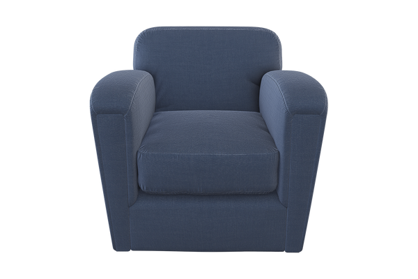 Moss Home Coco Chair - Modern Classic Club Chair Redefined For Ultimate Comfort And Timeless Elegance Indigo 54% Polyester 36% Viscose 10% Linen Coco-cha-33-offind