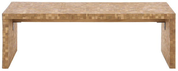 Safavieh Francisco Reclaimed Teak Square Coffee Table Eco Industrial Low Profile Living Room COF1000A