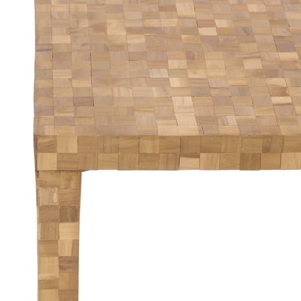 Safavieh Francisco Reclaimed Teak Square Coffee Table Eco Industrial Low Profile Living Room COF1000A