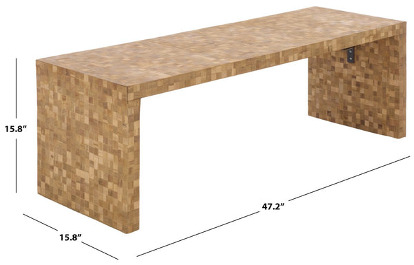 Safavieh Francisco Reclaimed Teak Square Coffee Table Eco Industrial Low Profile Living Room COF1000A