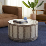 Safavieh Keary Round Coffee Table White / Gold 29.9" x 29.9" x 16.9"