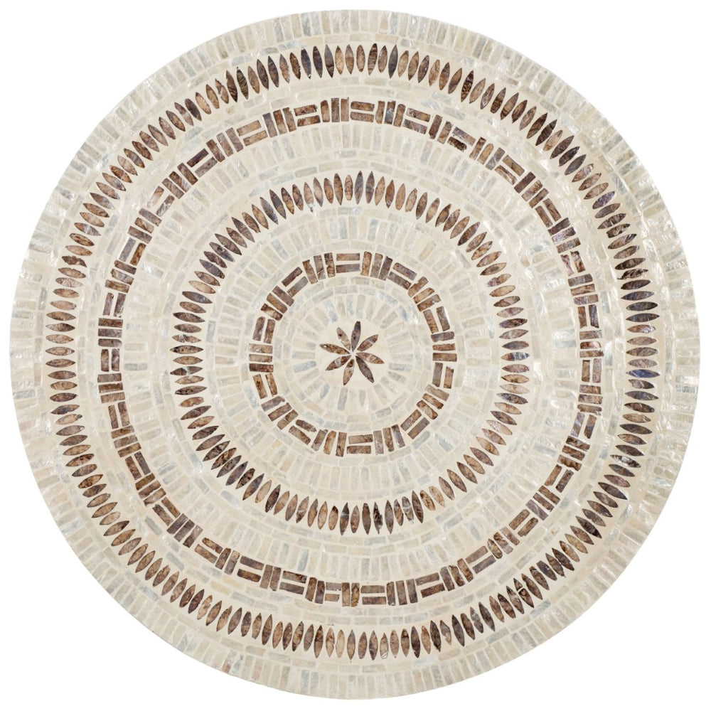 Safavieh Keary Round Coffee Table - Coastal Elegance With Handcrafted Capiz Shell, Gold Finish For Your Living Space COF1801A