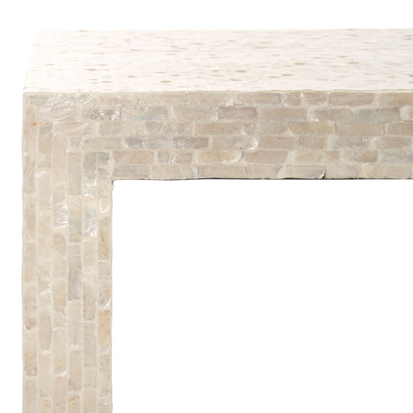 Safavieh Scarlett Rectangle Coffee Table – Elegant Natural Capiz Design For Timeless Home Décor & Style Natural Mdf Solid Wood ,Capiz Cof1802a