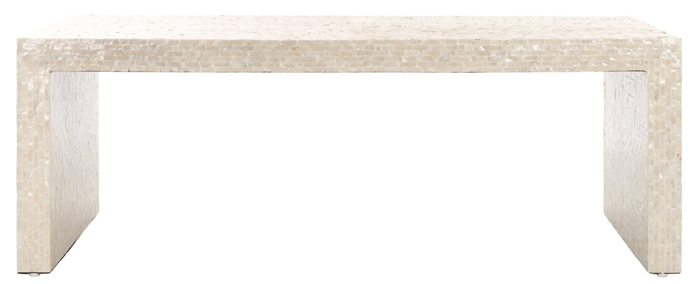 Safavieh Scarlett Rectangle Coffee Table – Elegant Natural Capiz Design For Timeless Home Décor & Style Natural Mdf Solid Wood ,Capiz Cof1802a