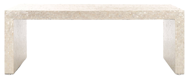 Safavieh Scarlett Rectangle Coffee Table – Elegant Natural Capiz Design For Timeless Home Décor & Style Natural Mdf Solid Wood ,Capiz Cof1802a