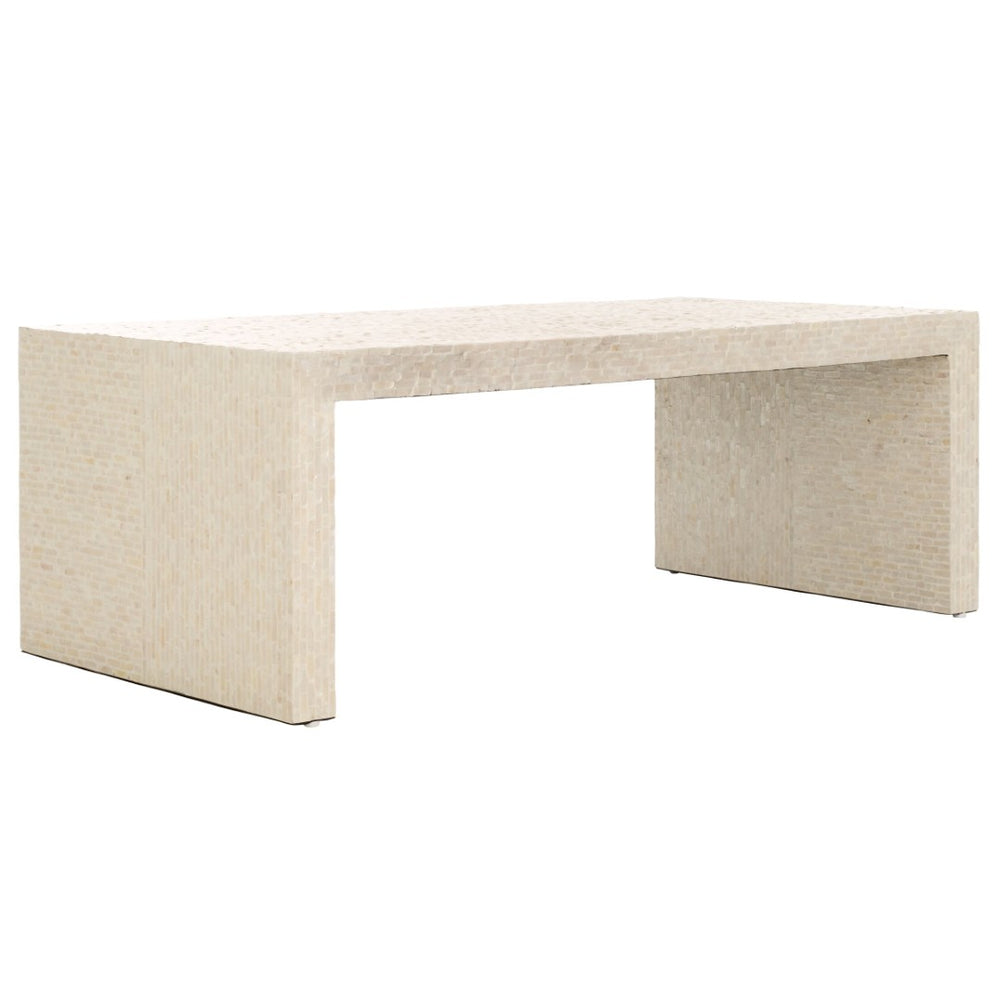 Safavieh Scarlett Rectangle Coffee Table - Artisanal Capiz Shell Design, Durable & Stylish For Any Space COF1802A