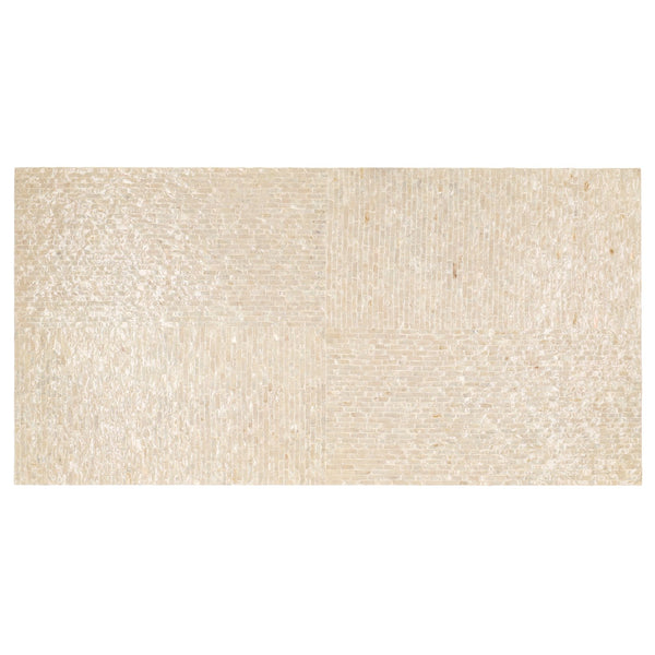 Safavieh Scarlett Rectangular Prism Coffee Table - Elegant Natural Capiz Design With Silver Base For Modern Homes Natural ,Silver Mdf Solid Wood ,Capiz Cof1803a