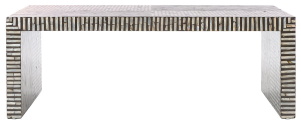 Safavieh Hamza Rectangle Coffee Table – Elegant Black With Unique Mother Of Pearl Inlays For Sophisticated Style Multi ,Black Mdf Solid Wood ,Mop Cof1805a