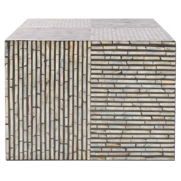 Safavieh Hamza Rectangle Coffee Table – Elegant Black With Unique Mother Of Pearl Inlays For Sophisticated Style Multi ,Black Mdf Solid Wood ,Mop Cof1805a