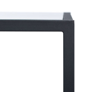 Safavieh Ackley Modern Glass Coffee Table With Storage Shelf - Sleek Black Frame For Contemporary Living Spaces COF2000A
