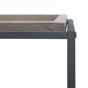 Safavieh Andey Modern Coffee Table - Minimalist Black Metal Frame With Brown Tray Top For Stylish Living Spaces COF2001A
