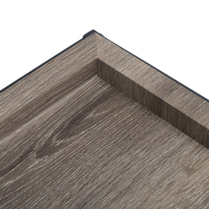 Safavieh Andey Modern Coffee Table - Minimalist Black Metal Frame With Brown Tray Top For Stylish Living Spaces COF2001A