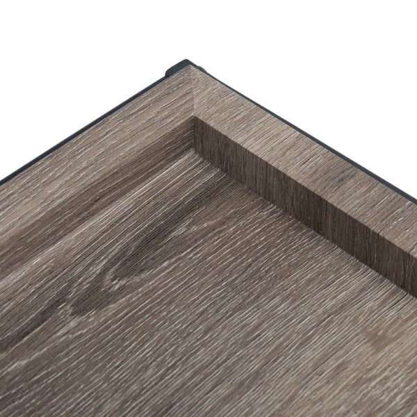 Safavieh Andey Modern Coffee Table - Minimalist Black Metal Frame With Brown Tray Top For Stylish Living Spaces COF2001A