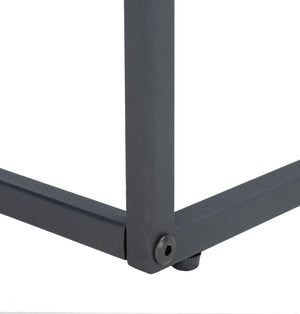 Safavieh Andey Modern Coffee Table - Minimalist Black Metal Frame With Brown Tray Top For Stylish Living Spaces COF2001A