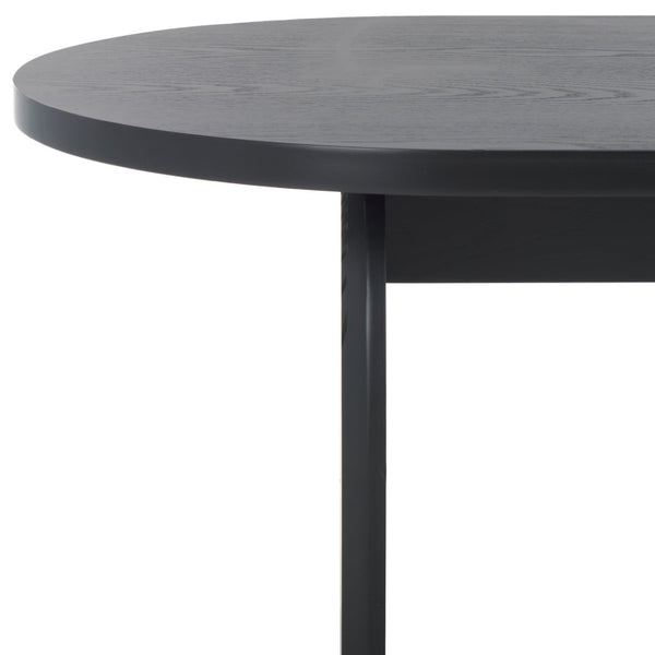 Safavieh Syura Elegant Ribbed Coffee Table - Sculptural Design With Curved Top And Flared Legs For Modern Living Black COF2100B