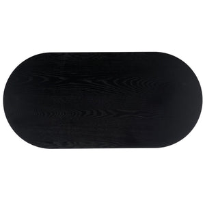 Safavieh Syura Elegant Ribbed Coffee Table - Sculptural Design With Curved Top And Flared Legs For Modern Living Black COF2100B