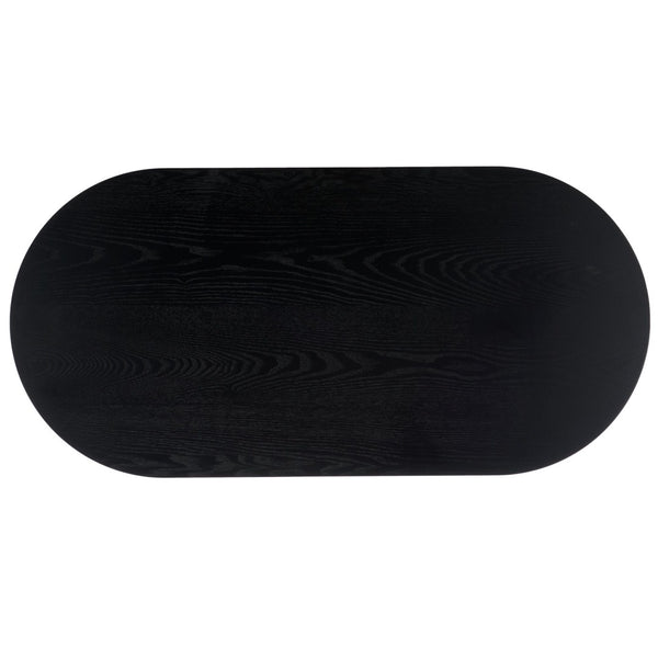 Safavieh Syura Elegant Ribbed Coffee Table - Sculptural Design With Curved Top And Flared Legs For Modern Living Black COF2100B