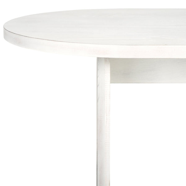 Safavieh Syura Elegant Ribbed Coffee Table - Sculptural Design With Curved Top And Flared Legs For Modern Living White Wash COF2100C