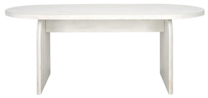 Safavieh Syura Elegant Ribbed Coffee Table - Sculptural Design With Curved Top And Flared Legs For Modern Living White Wash COF2100C