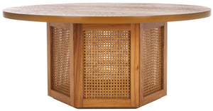Safavieh Danez Cane Coffee Table Natural / Natural 42" x 42" x 18"