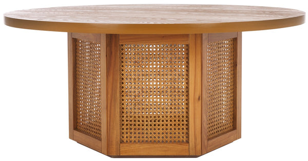 Safavieh Danez Cane Coffee Table Natural / Natural 42" x 42" x 18"