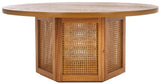 Safavieh Danez Cane Coffee Table Natural / Natural 42" x 42" x 18"