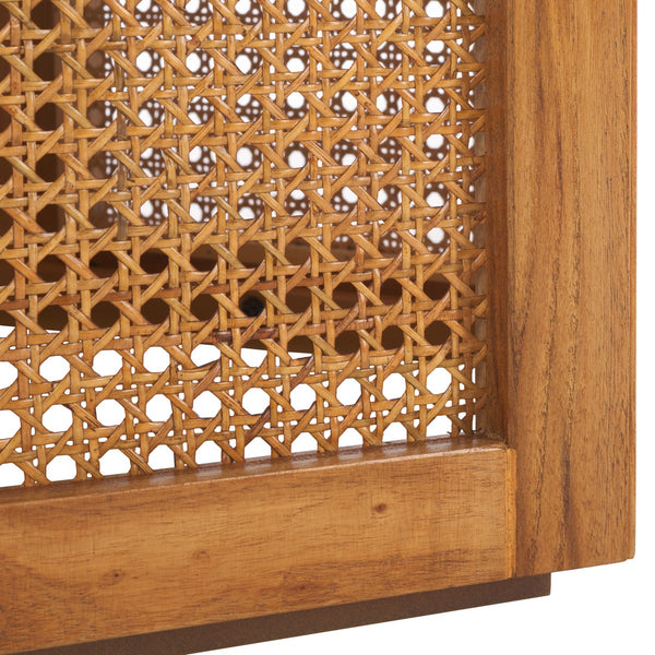 Safavieh Danez Cane Coffee Table White / Natural 42" x 42" x 18"