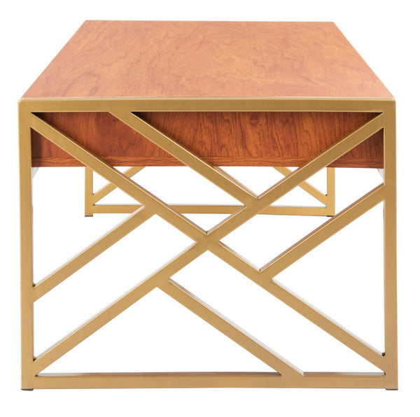 Safavieh Elaine 2-Drawer Coffee Table - Modern Glamour With Gold Accents & Spacious Storage For Stylish Living Rooms COF2201C