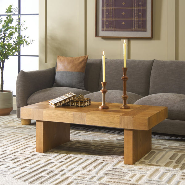 Safavieh Habana Coffee Table - Elevate Your Living Room With Rustic Charm, Style, And Spacious Functionality Natural Wood Cof2300a
