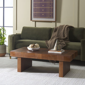 Safavieh Habana Coffee Table - Elevate Your Living Room With Rustic Charm, Style, And Spacious Functionality Walnut Wood Cof2300b