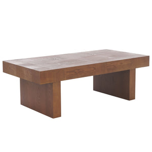 Safavieh Habana Coffee Table - Elevate Your Living Room With Rustic Charm, Style, And Spacious Functionality Walnut Wood Cof2300b