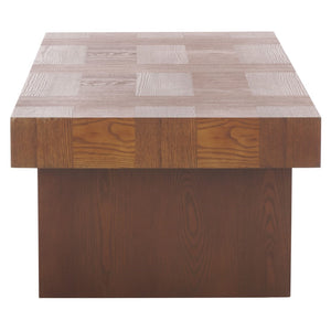 Safavieh Habana Coffee Table - Elevate Your Living Room With Rustic Charm, Style, And Spacious Functionality Walnut Wood Cof2300b