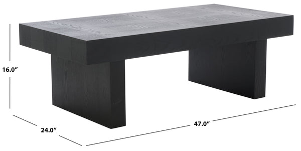 Safavieh Habana Coffee Table - Elegant Black Wood Centerpiece For Stylish Living Rooms & Durable Design Black Wood Cof2300c