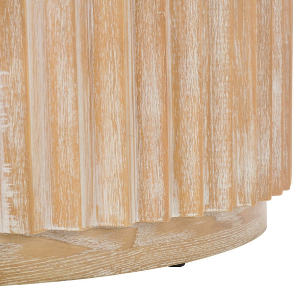 Safavieh Kanpun Coffee Table - Elegant Bleached White Wood Design For Timeless Home Décor & Style Bleached White Wood Cof2301a