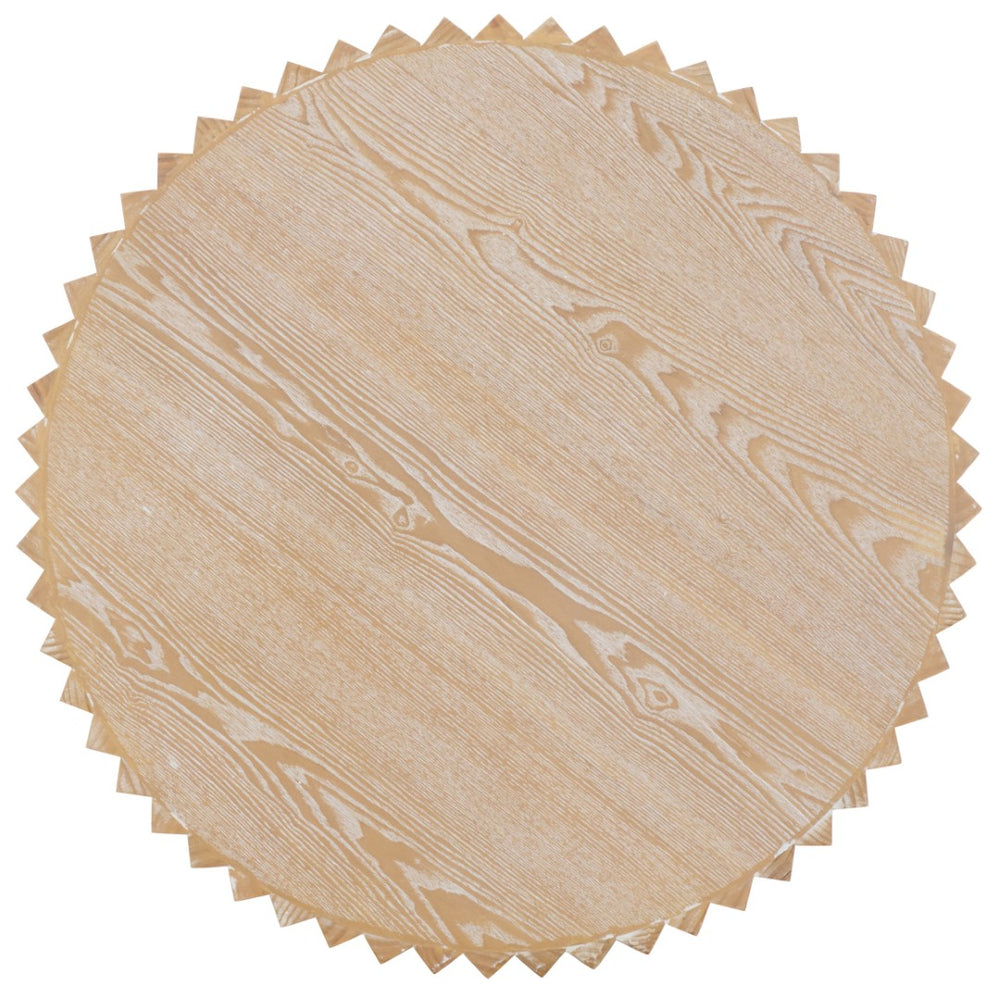 Safavieh Kanpun Coffee Table - Elegant Round Design With Warm Wood Finish For Modern Living Room Sophistication Bleached White 2 COF2301A