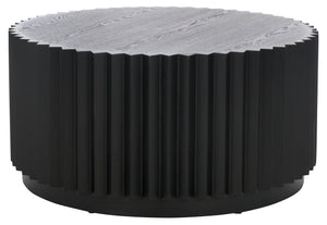 Safavieh Kanpun Coffee Table - Elegant Black Wood Design For Modern Living Spaces, Timeless Style & Durability Black Wood Cof2301b