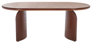 Safavieh Chakun Coffee Table - Elegant Wood Design, Durable Craftsmanship, Perfect For Stylish Living Spaces Walnut Wood Cof2302a