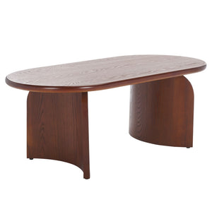 Safavieh Chakun Coffee Table - Elegant Wood Design, Durable Craftsmanship, Perfect For Stylish Living Spaces Walnut Wood Cof2302a