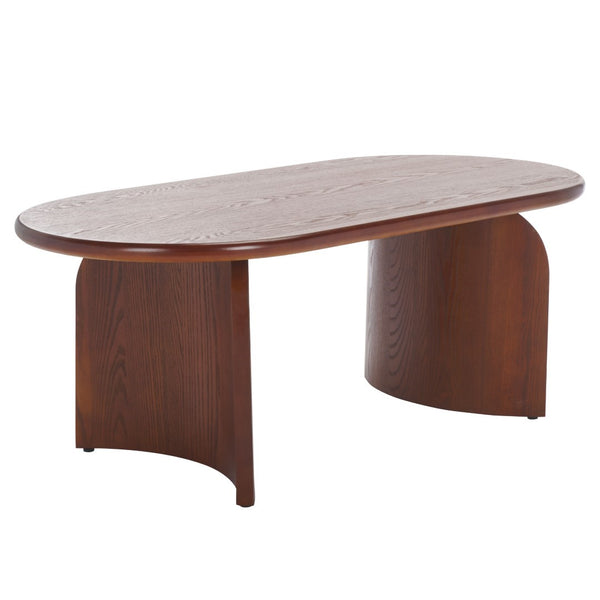 Safavieh Chakun Coffee Table - Elegant Wood Design, Durable Craftsmanship, Perfect For Stylish Living Spaces Walnut Wood Cof2302a