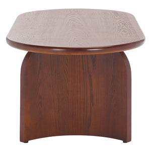 Safavieh Chakun Coffee Table - Elegant Wood Design, Durable Craftsmanship, Perfect For Stylish Living Spaces Walnut Wood Cof2302a