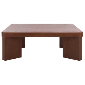 Safavieh Camino Coffee Table - Elegant Walnut Finish, Timeless Design & Functional Style For Your Living Room Walnut Wood Cof2303a