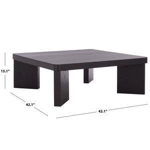 Safavieh Camino Coffee Table - Elegant Walnut Finish, Timeless Design & Functional Style For Your Living Room Black Wood Cof2303b