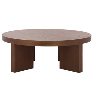 Safavieh Caminun Coffee Table - Stylish Walnut Centerpiece For Timeless Elegance And Durability In Living Rooms Walnut Wood Cof2304a