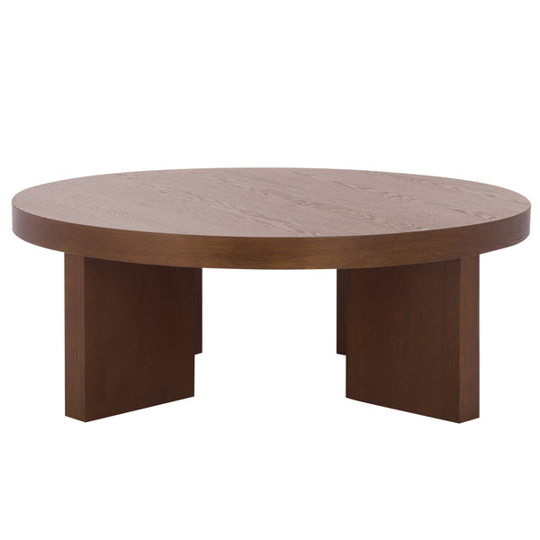 Safavieh Caminun Coffee Table - Stylish Walnut Centerpiece For Timeless Elegance And Durability In Living Rooms Walnut Wood Cof2304a