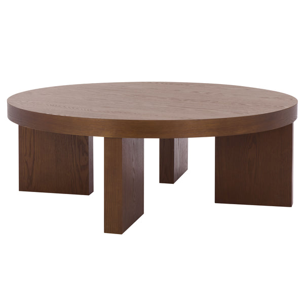 Safavieh Caminun Coffee Table - Stylish Walnut Centerpiece For Timeless Elegance And Durability In Living Rooms Walnut Wood Cof2304a