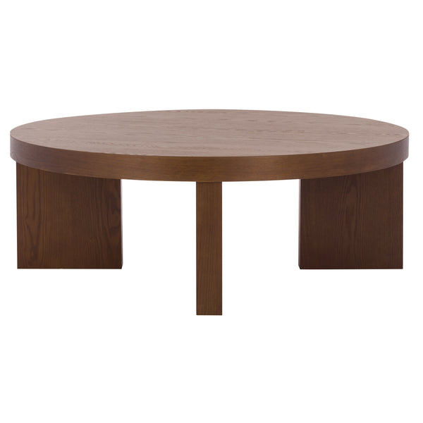 Safavieh Caminun Coffee Table - Stylish Walnut Centerpiece For Timeless Elegance And Durability In Living Rooms Walnut Wood Cof2304a