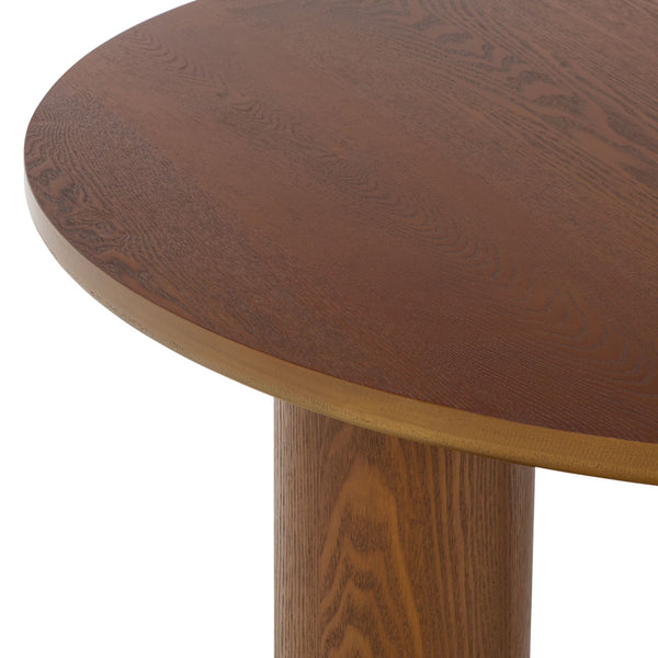 Canino Round Coffee Table — Solid Wood 39.4" Diameter Low-Profile Centerpiece With Hand-Finished Grain Elegance