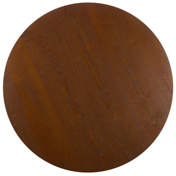 Canino Round Coffee Table — Solid Wood 39.4" Diameter Low-Profile Centerpiece With Hand-Finished Grain Elegance