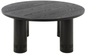 Canino Round Coffee Table — Solid Wood 39.4" Diameter Low-Profile Centerpiece With Hand-Finished Grain Elegance